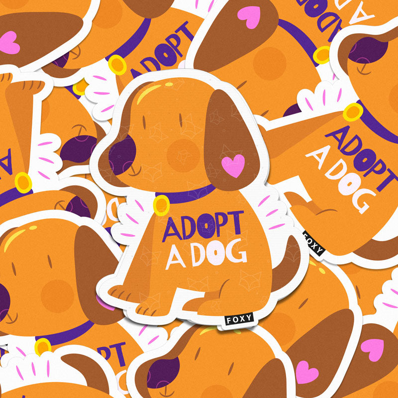 Adopt A Dog - Sticker
