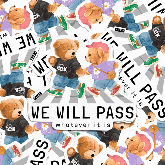 Crosswalk Teddies - Sticker