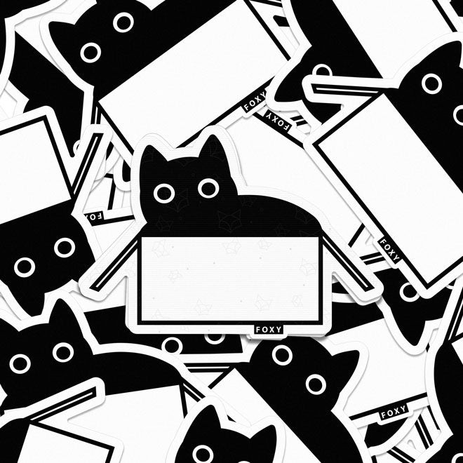Gato Escondido En Caja - Sticker