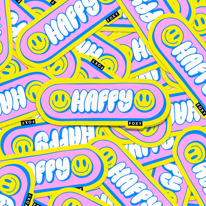 Happy Badge - Sticker