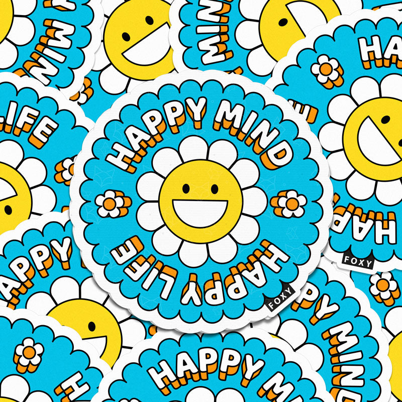 Happy Mind, Happy Life - Sticker