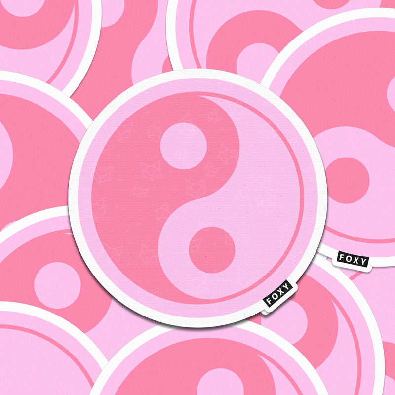 Pink Yin Yang - Sticker