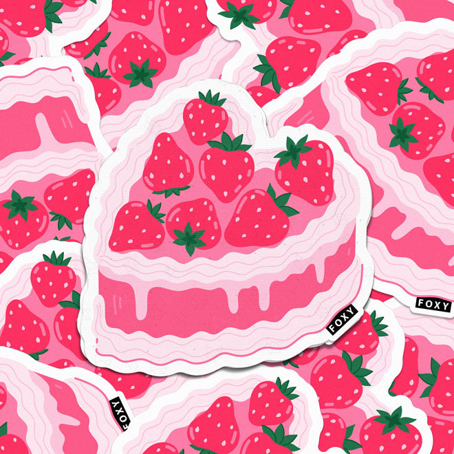 Strawberry Cake - Sticker